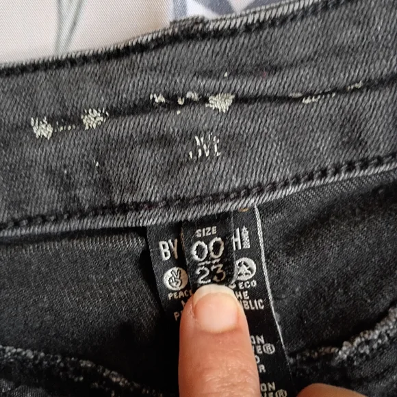 By Rewash Charcoal Jean Shorts Size 00/23 - Picture 7 of 7